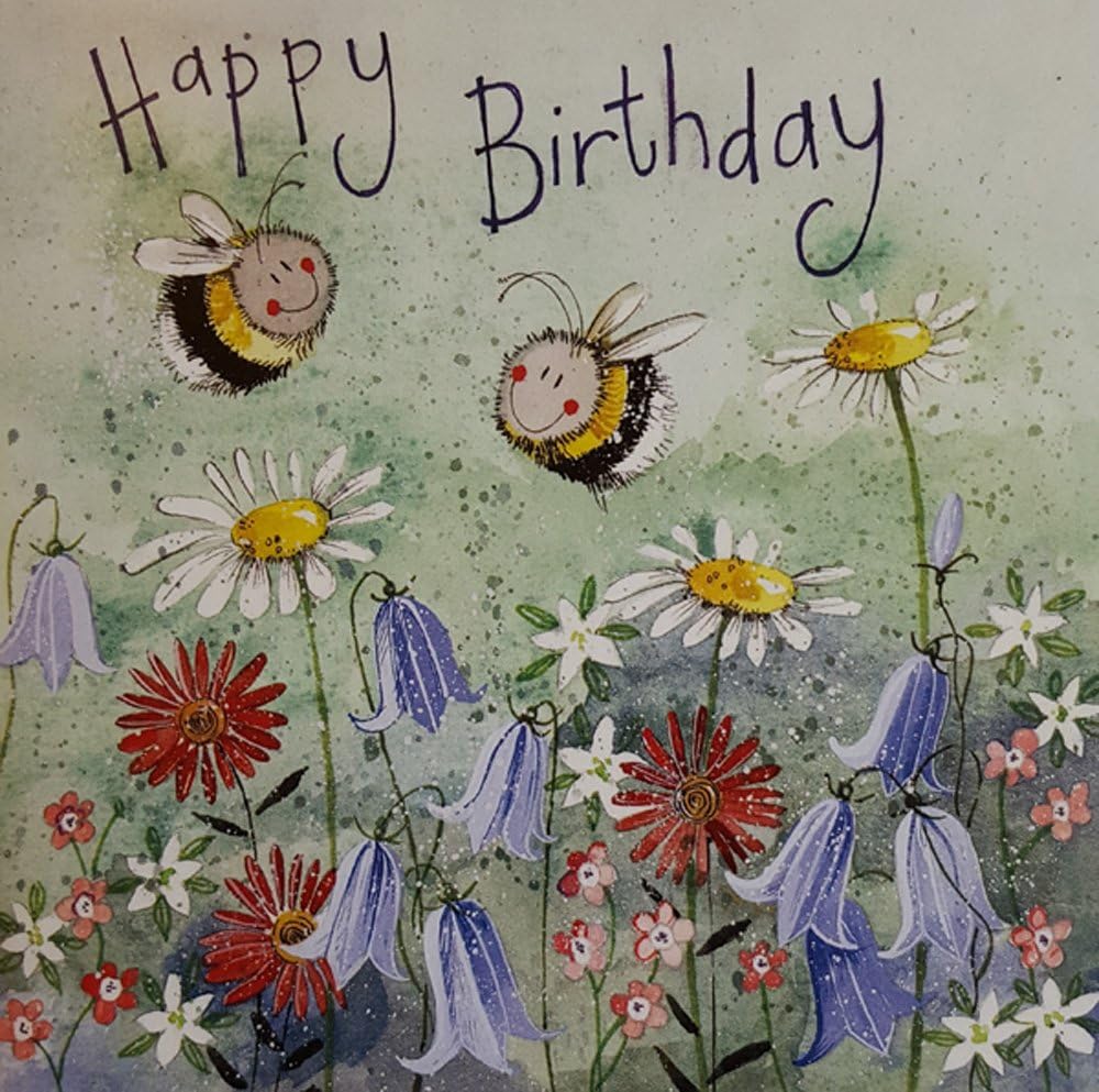 Alex Clark Bee Meadow Birthday Card