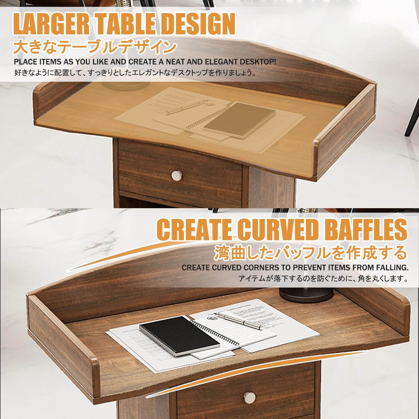 Rednerpult aus Holz, moderne Multifunktions-Kanzel für Klassenzimmer und Veranstaltungen, stabile Struktur, vielseitiges Design, Eichen-Finish mit Türen