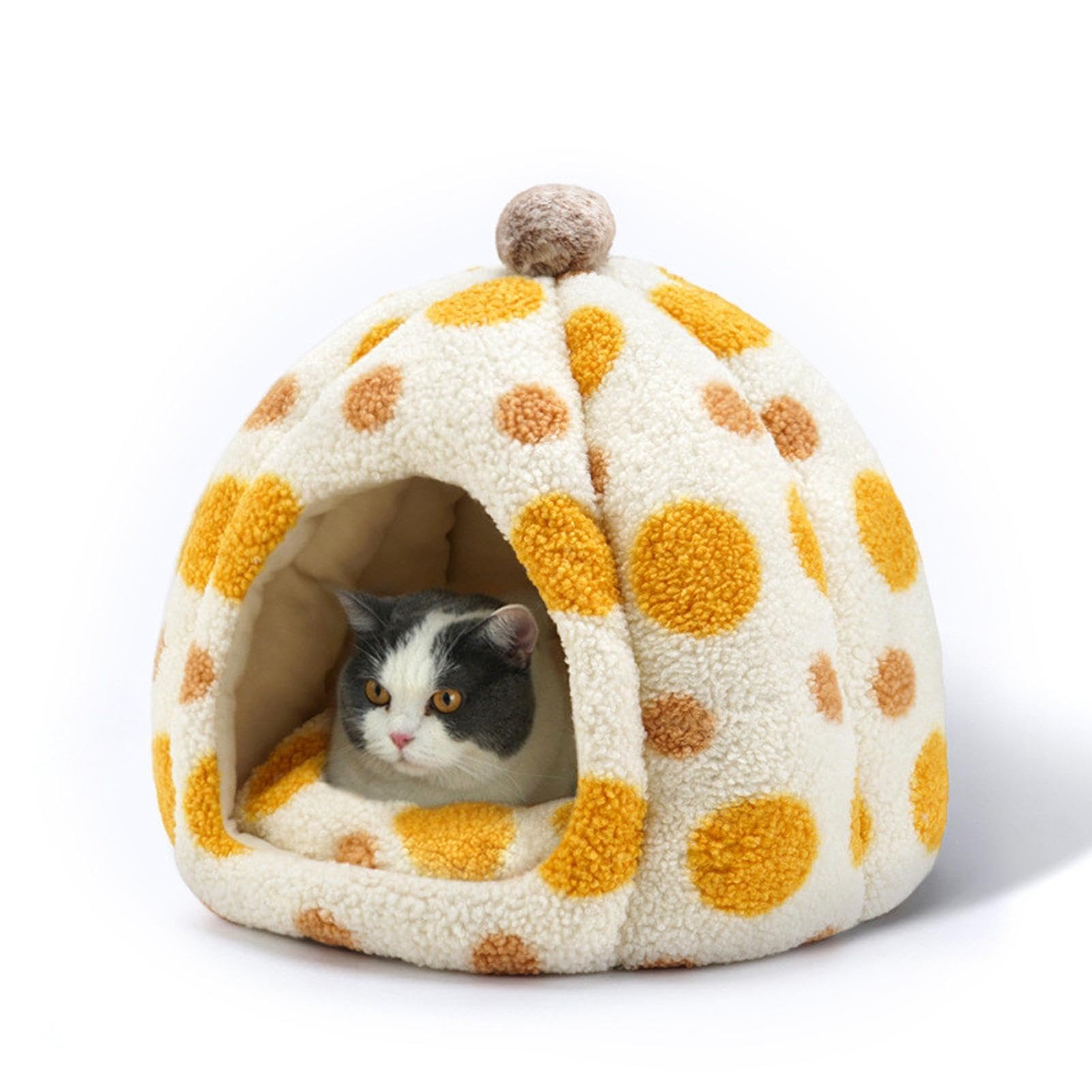 Cuccia per Gatti Forma a Cupola Impermeabile al Freddo e Riscaldata