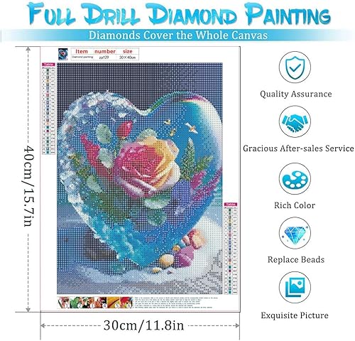 Miniatura 2 de Kits de pintura de diamantes de flores para adultos, kits de arte de diamantes para niños, principiantes, bricolaje 5D, diamantes de imitación de