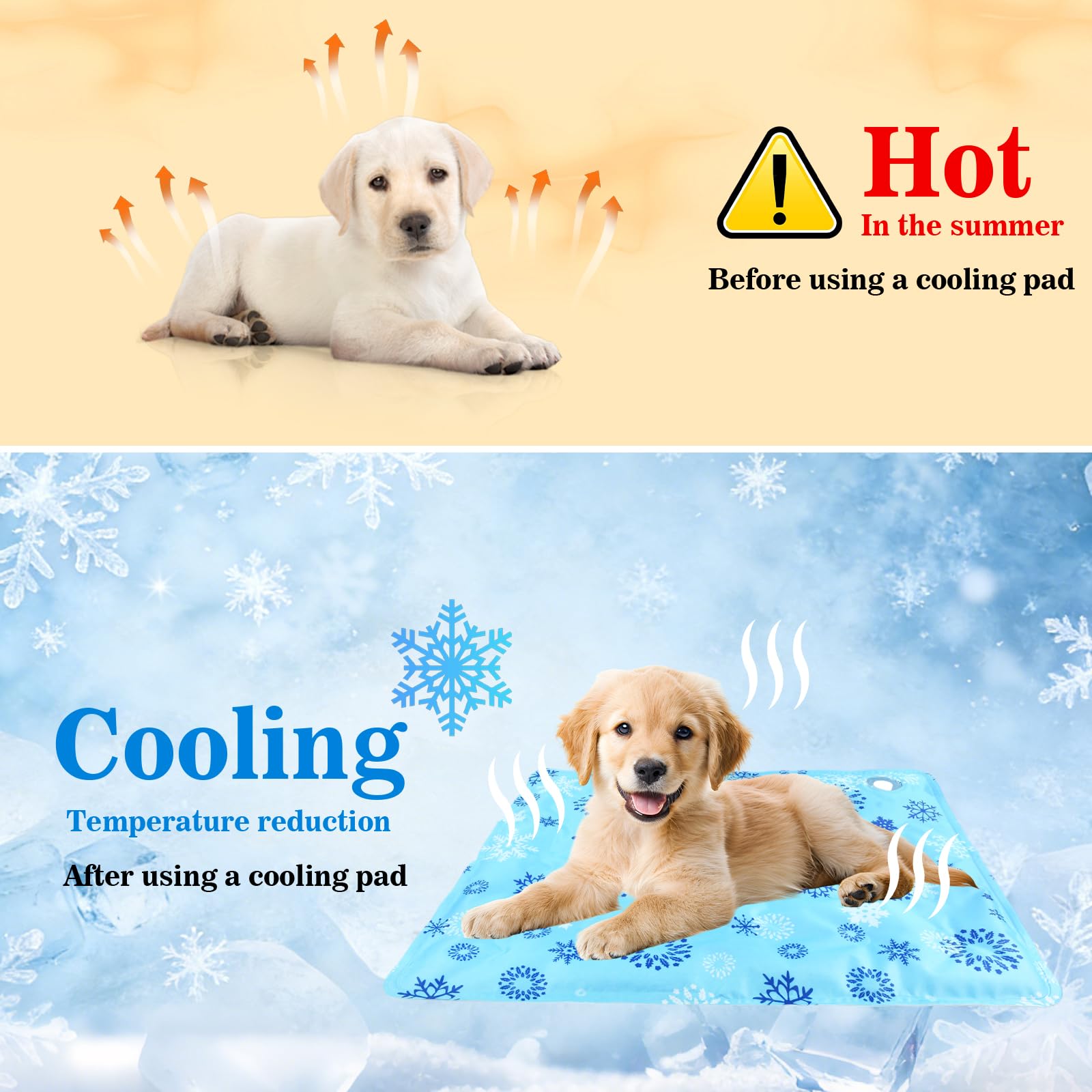 Cuscino Refrigerante ad Acqua per Cane Piccolo e Gatto, Tappetino Rinfrescante Anti Caldo