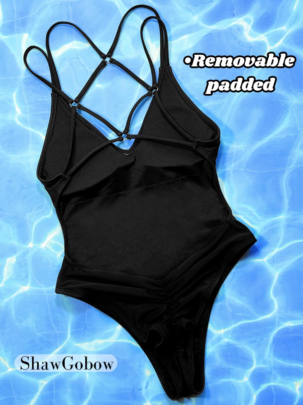 ShawGobow Sexy Swimsuit for WomenBackless Scrunch Butt High Cut MonokiniOne Piece Cheeky Bathing Suit Beach Pool Party product thumbnail 8