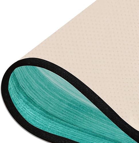 Miniatura 6 de Alfombra de pasillo de madera verde turquesa, verde, antideslizante, alfombra de cocina, alfombra de área suave, alfombra de baño para baño,