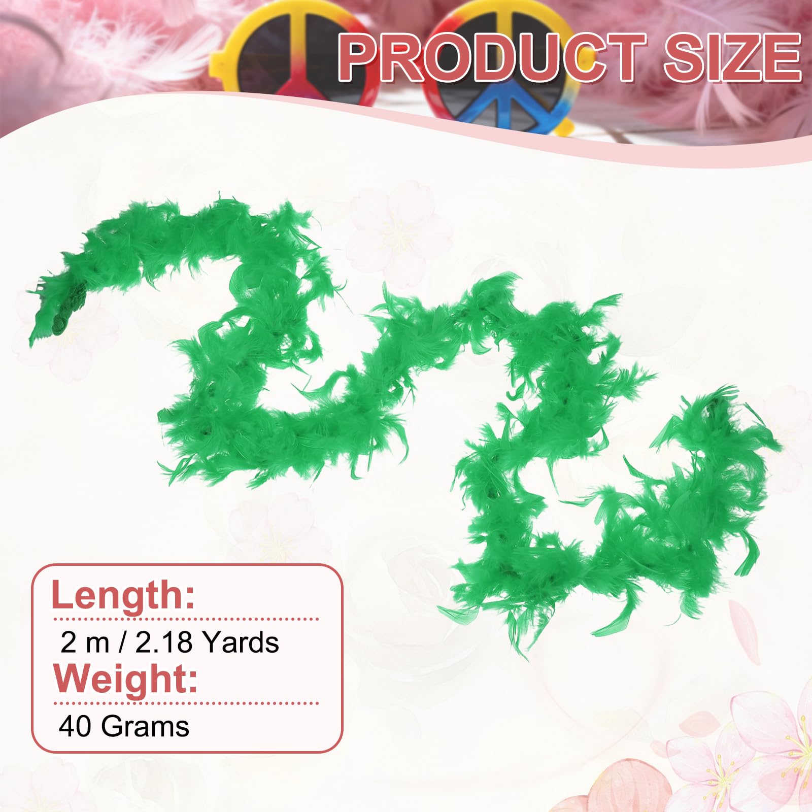 PATIKIL 40g 2 Yards Feather Boa - Image 2