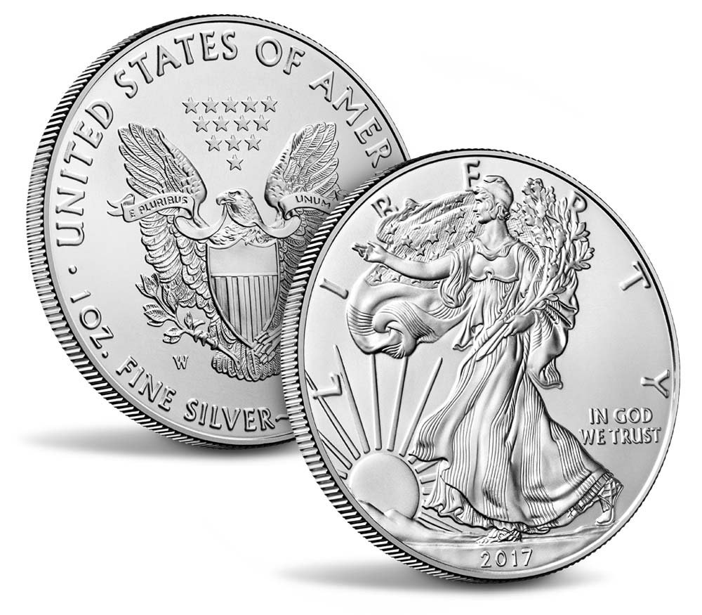 2017 W Silver Eagle 2017 W Silver Eagle Burnished W Mint Mark $1