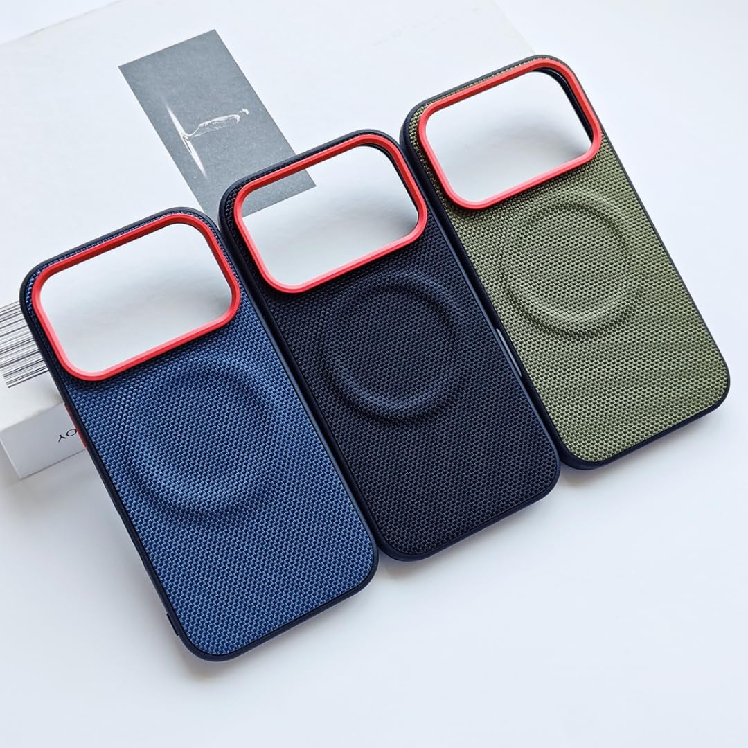 Coque de Protection Fine avec Anneau magnétique et lentille Circulaire Rouge surélevée pour iPhone Air (pour iPhone Air/Noir)