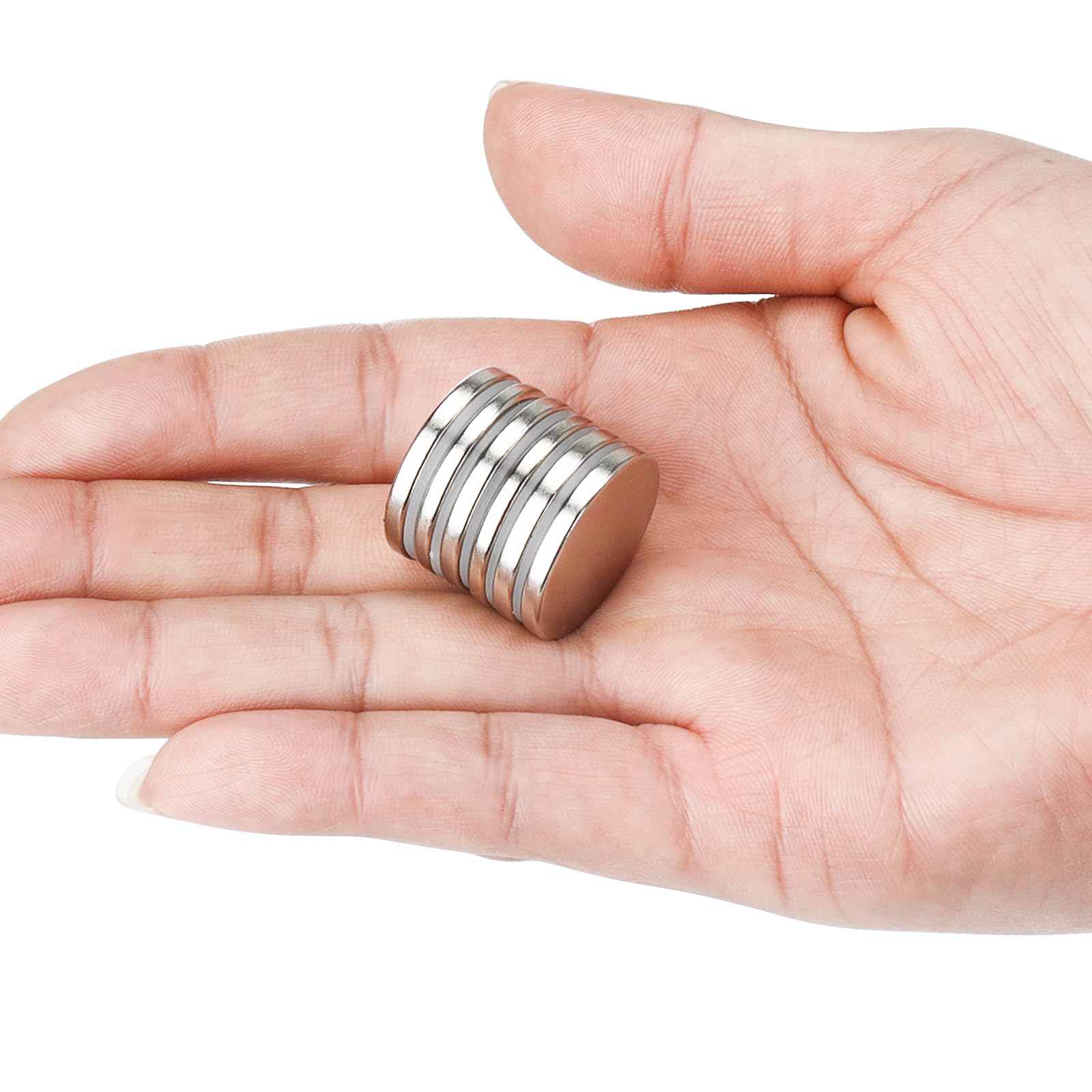 6 sztuk magnesów neodymowych extra mocnych, 25×3 mm magnesy samoprzylepne, mocne magnesowane klejące, okrągłe magnesy do biura i lodówki oraz tablicy