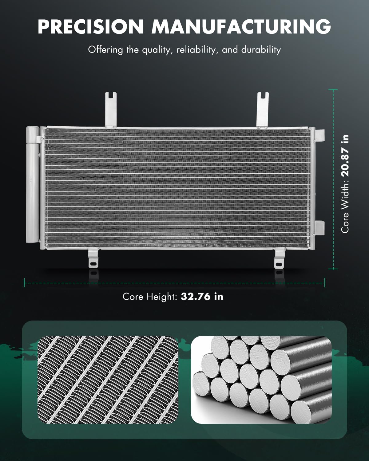 SCITOO Automotive Replacement Air Conditioning Condensers for Honda for Accord 2018-2022 1.5L 2.0L, Replace# 80100TVAA01, Replace# 30099