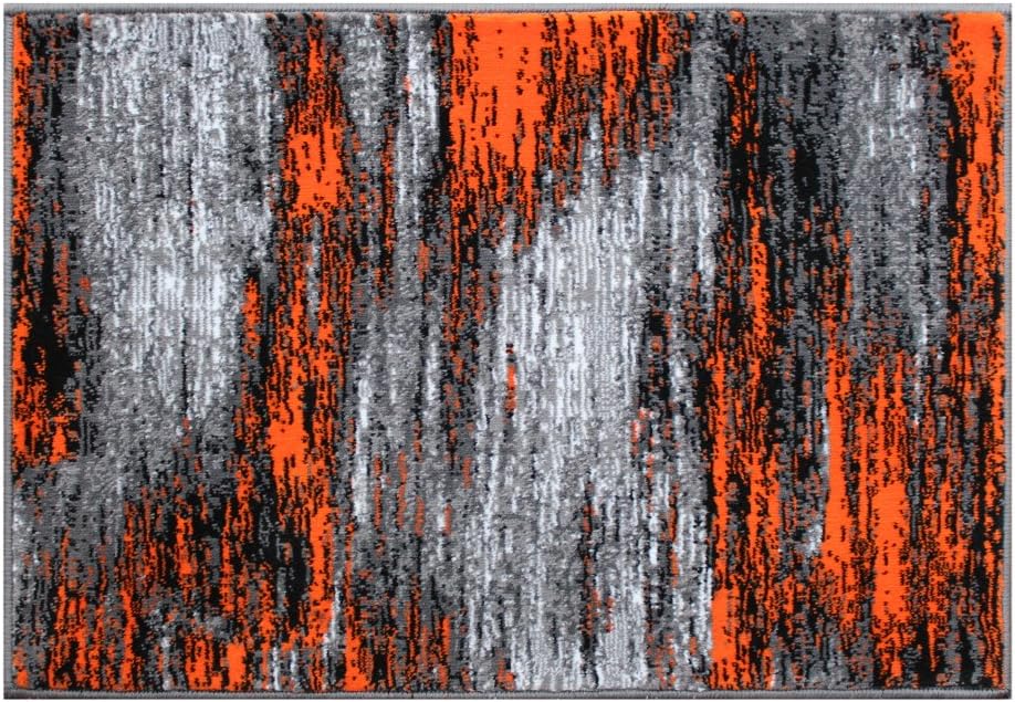 Masada Masada Rugs Trendz Collection 6'x9' Modern Contemporary Area Rug in Turquoise, Gray and Black - Design Trz863