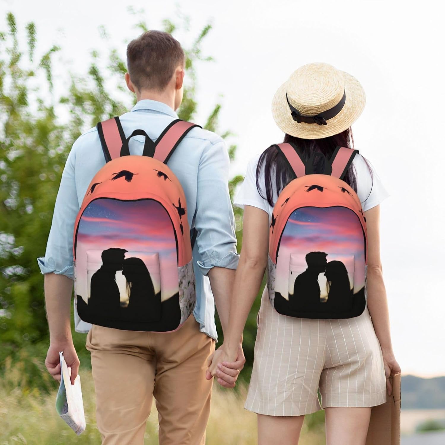 Custom Backpack Personalized Laptop Backpack Design Photo Name Text Image Casual Large Capacity for Men Women (Style 1-S)