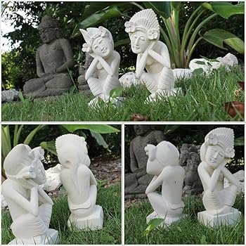 Amazon.co.jp: MANJA STO-0248 バリ 石彫り オブジェ おやすみ