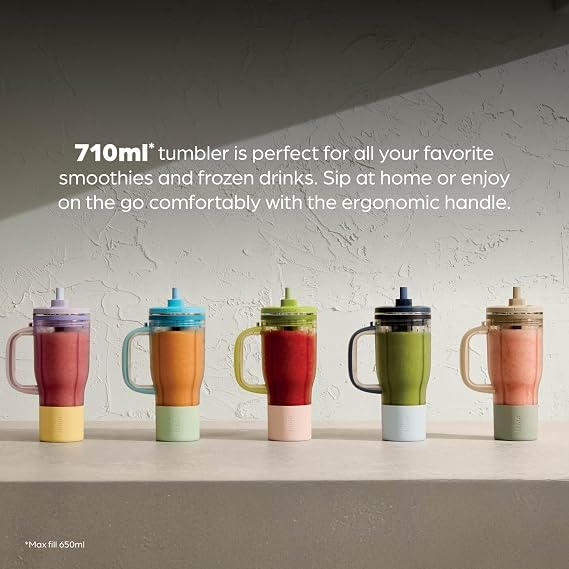 Ninja BlendBoss Blender with Portable Tumbler, Lavender Lemonade DB351UKPR | Personal Blender with Removeable Travel Tumbler, 3 Auto Preset Modes