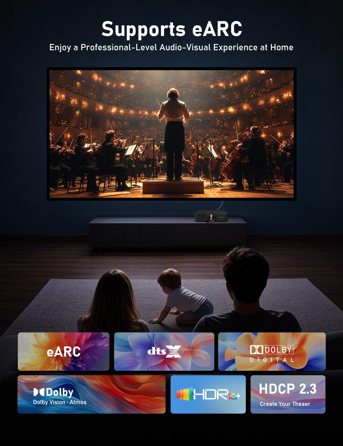 Cavo HDMI in fibra ottica, 100 m, cavo HDMI 2.1 8K, ad alta velocità, 48 Gbps, supporto 8K a 60 Hz, 4K a 240 Hz, HDR dinamico, eARC, HDCP 2.3, connettore placcato oro e guscio in lega di zinco, per