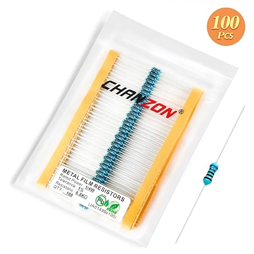 Vista 331 de Chanzon 100pcs 1/4W (0.25W) 33K Ω ohmios Resistencia fija de película metálica 0.01 ±1% Tolerancia 33KR MF Resistencias de orificio pasante