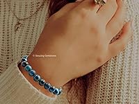 Vista 263 de Amazing Gemstone Pulsera de cristal para mujeres y hombres, pulsera de cristal curativo de protección, pulsera elástica con cuentas de piedras