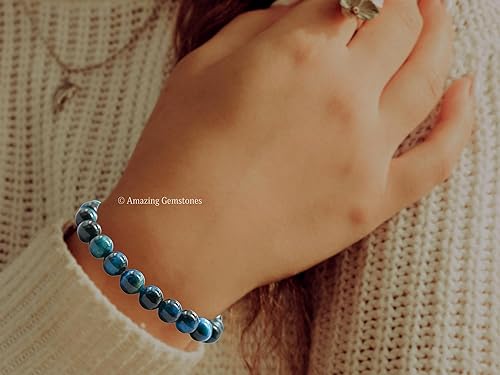 Miniatura 263 de Amazing Gemstone Pulsera de cristal para mujeres y hombres, pulsera de cristal curativo de protección, pulsera elástica con cuentas de piedras