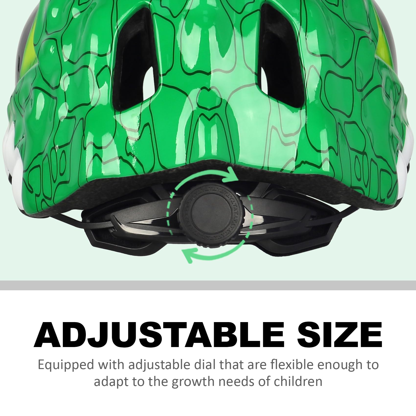 Kask rowerowy dla małych dzieci, kask dinozaura 3D, dla chłopców, dziewcząt, niemowląt, dzieci w wieku 1, 2, 3, 4, 5, 6, 7, 8 lat, lekki, regulowany, wielofunkcyjny, sportowy, hulajnoga, deskorolka