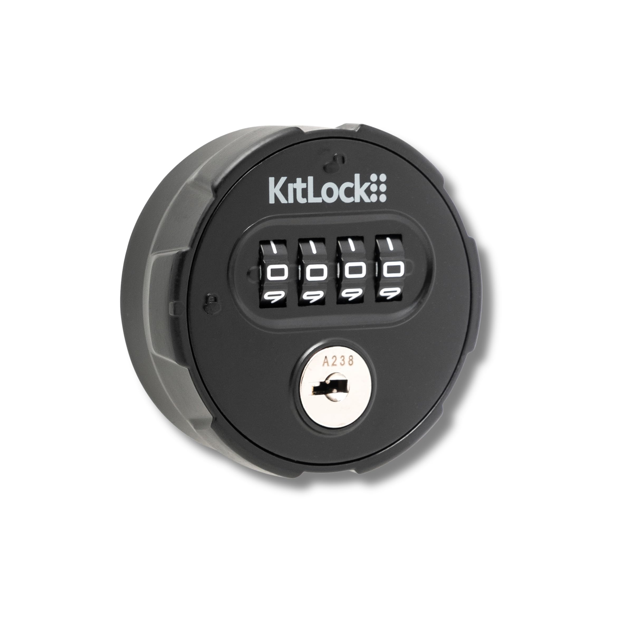 KitLock KL 10 Mechanisches Zahlenschloss mit public Code | inkl. Schlüssel | für Schränke, Schließfächer & Spinde | Schlüsselloser Zugang | Kompakt & Langlebig