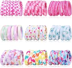 Anezus Haargummis für Mädchen und Frauen, Nylon, keine Beschädigung, elastische Haarbänder, Pferdeschwanz-Halter, weiche Haargummis, Haarschmuck für dickes, glattes, lockiges Haar, mehrfarbig A, 54