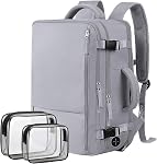 Hanples Travel Backpack for Women as Person Item Flight Approved, Large Carry On Backpack, 17.3 Inch Laptop Backpack, Waterproof Backpack, Hiking Backpack, Casual Bag (Pink)