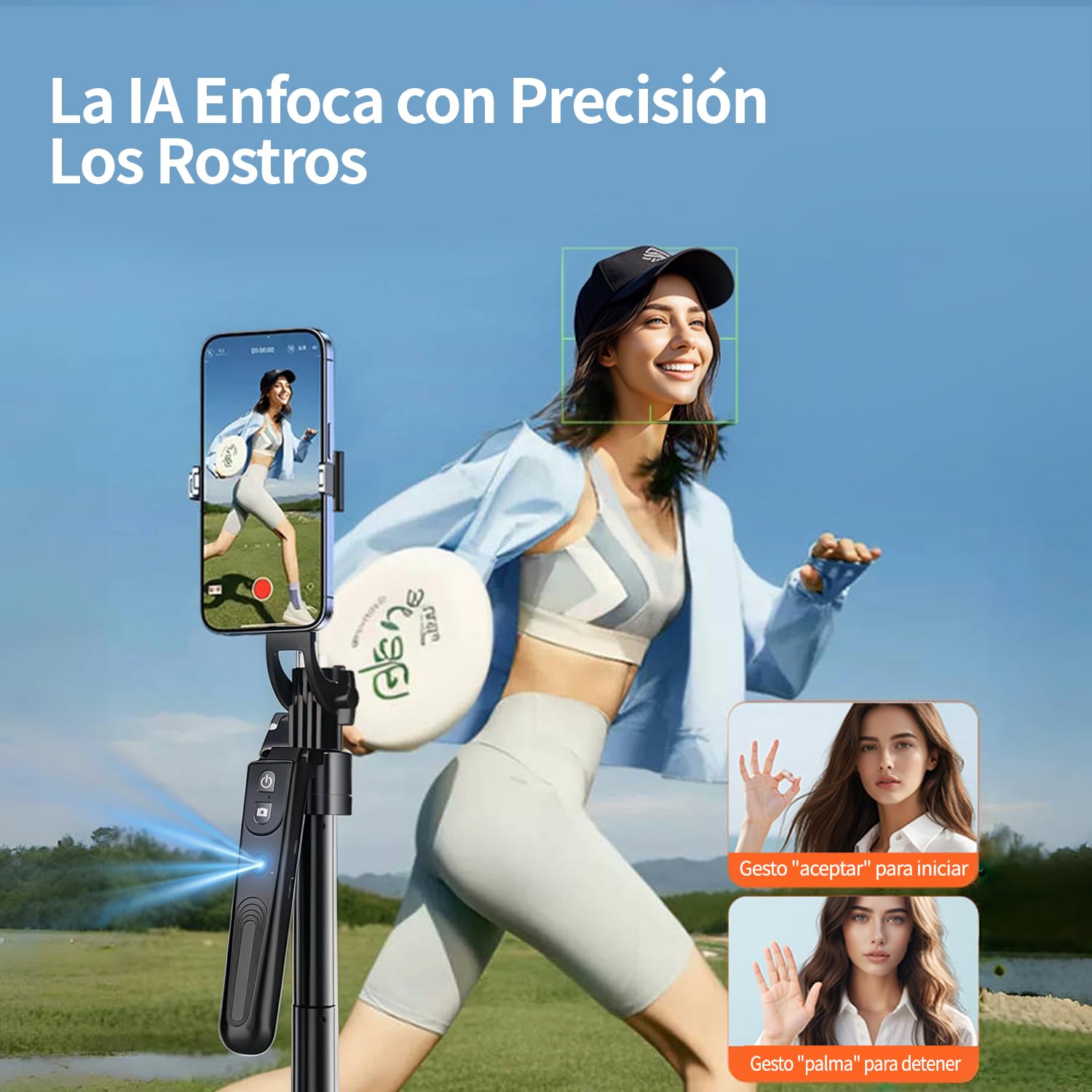 yAyusi Automático Facial Seguimiento Trípode con Luz, Sin App, 360° Rotación 180cm Trípode para Teléfono con Sensor de Movimiento, Soporte para Cámara de Teléfono para Vlog/Vídeo/Grabación