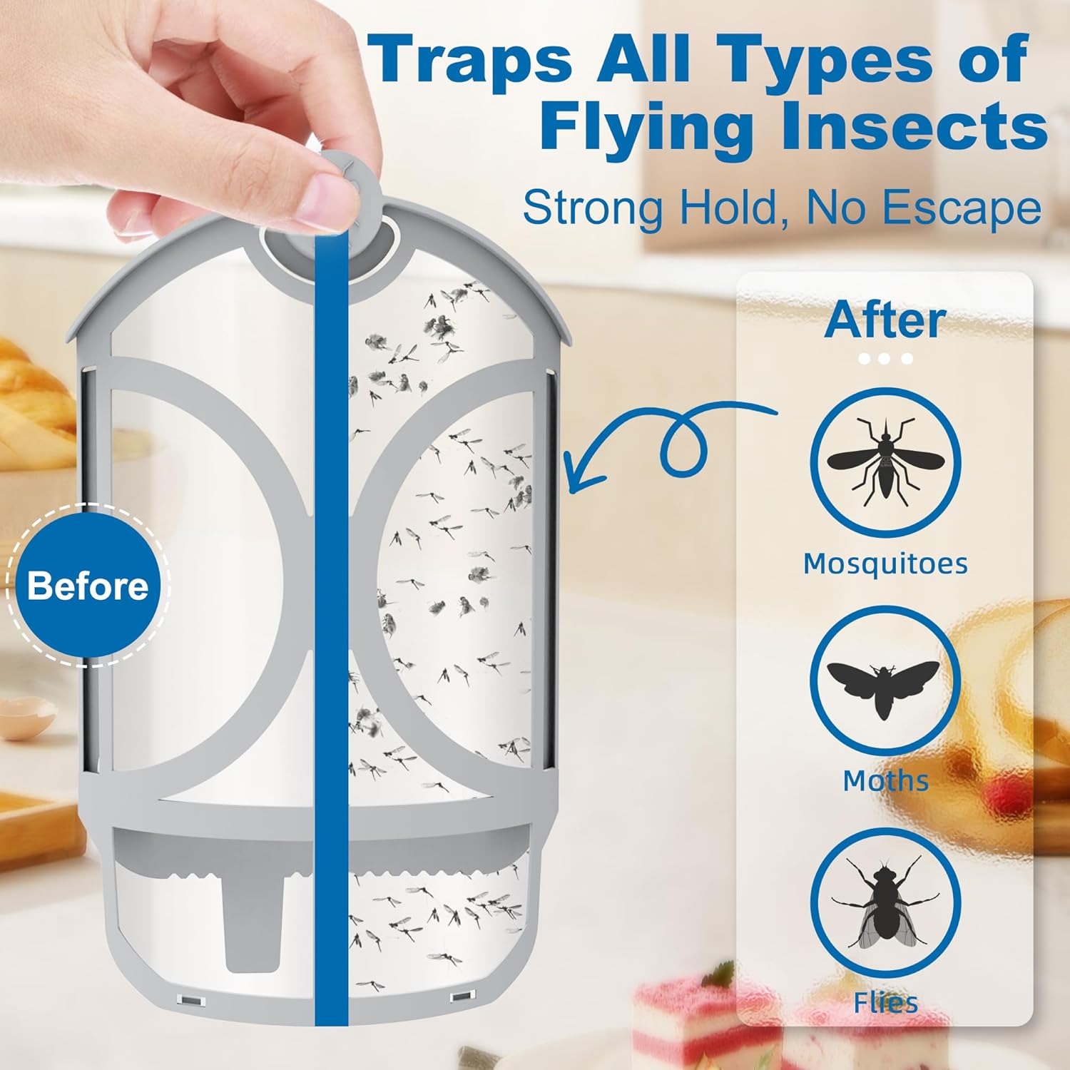 10 Pack Flying Trap Refills Compatible with zzevo Flying Insect Trap Refill, Insect Replacement Kit for M364 M364A and Max Fully Compatible Size (10 Pcs Refill) (10)