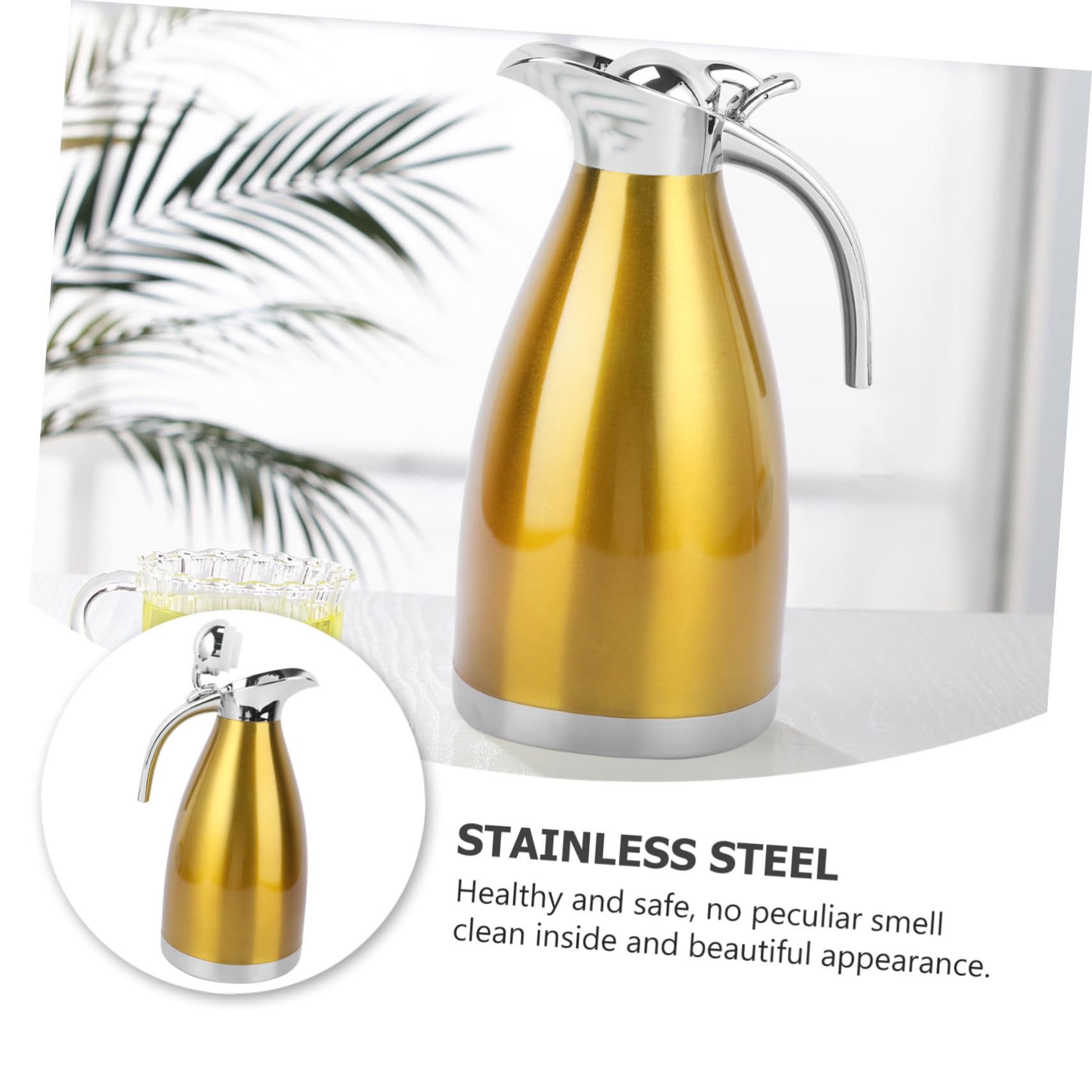 Isolierflasche Doppelwand Vakuum Thermoskanne Große Kapazität Für Büro Outdoor Zuhause Thermosflasche Kalt und Heißgetränke Isolierbecher Sportflasche Fitness