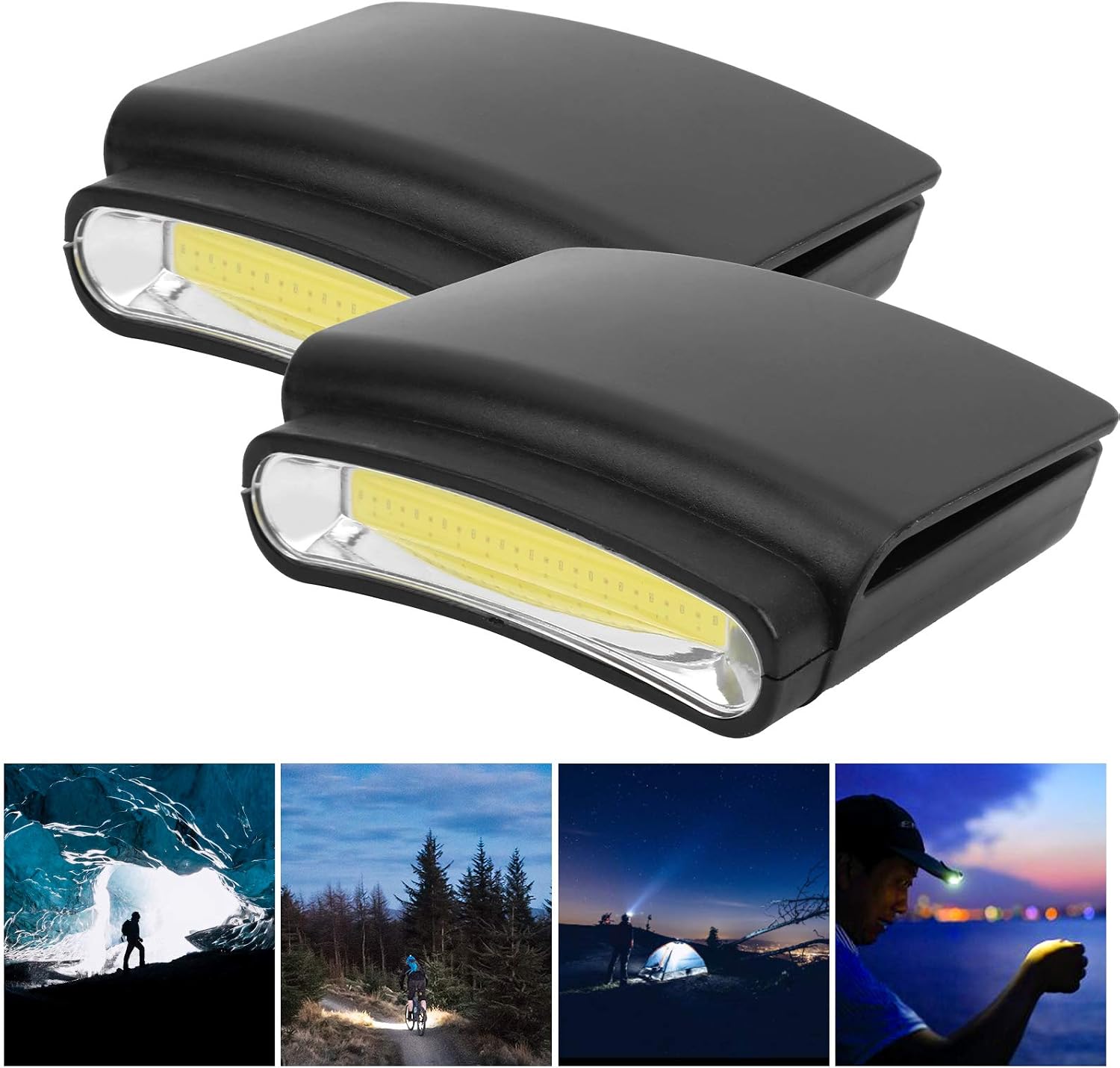 Mini Hat Brim Light for Camping Hiking Fishing Running Night Activities 3 Modes Wide Beam Hands Free Adjustable Cap Light with Ultra Bright LED Trainer Accessories