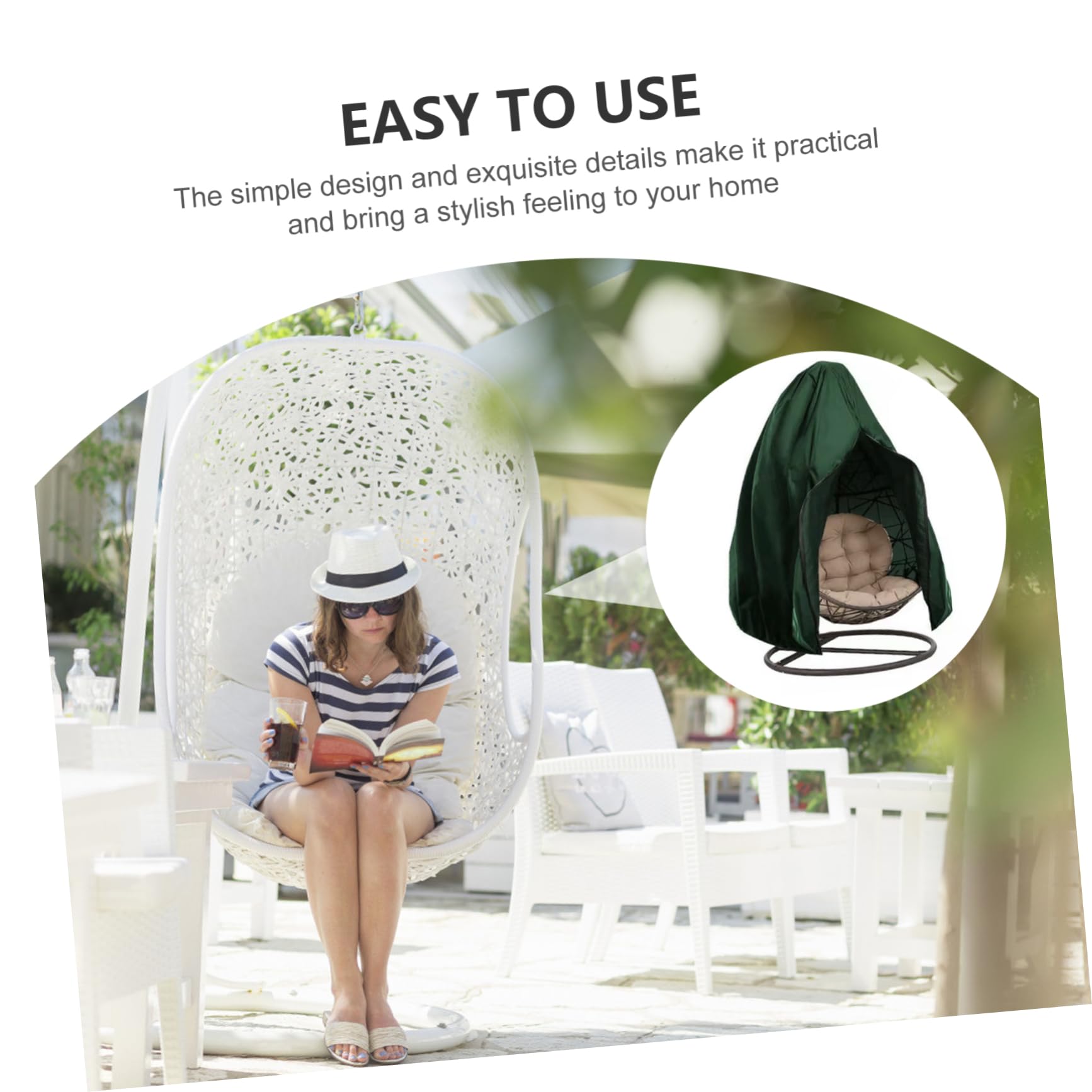 VANZACK Housse Imperméable pour Hamac et Balançoire Protection Extérieure Résistante Uv, Design Simple et Portable