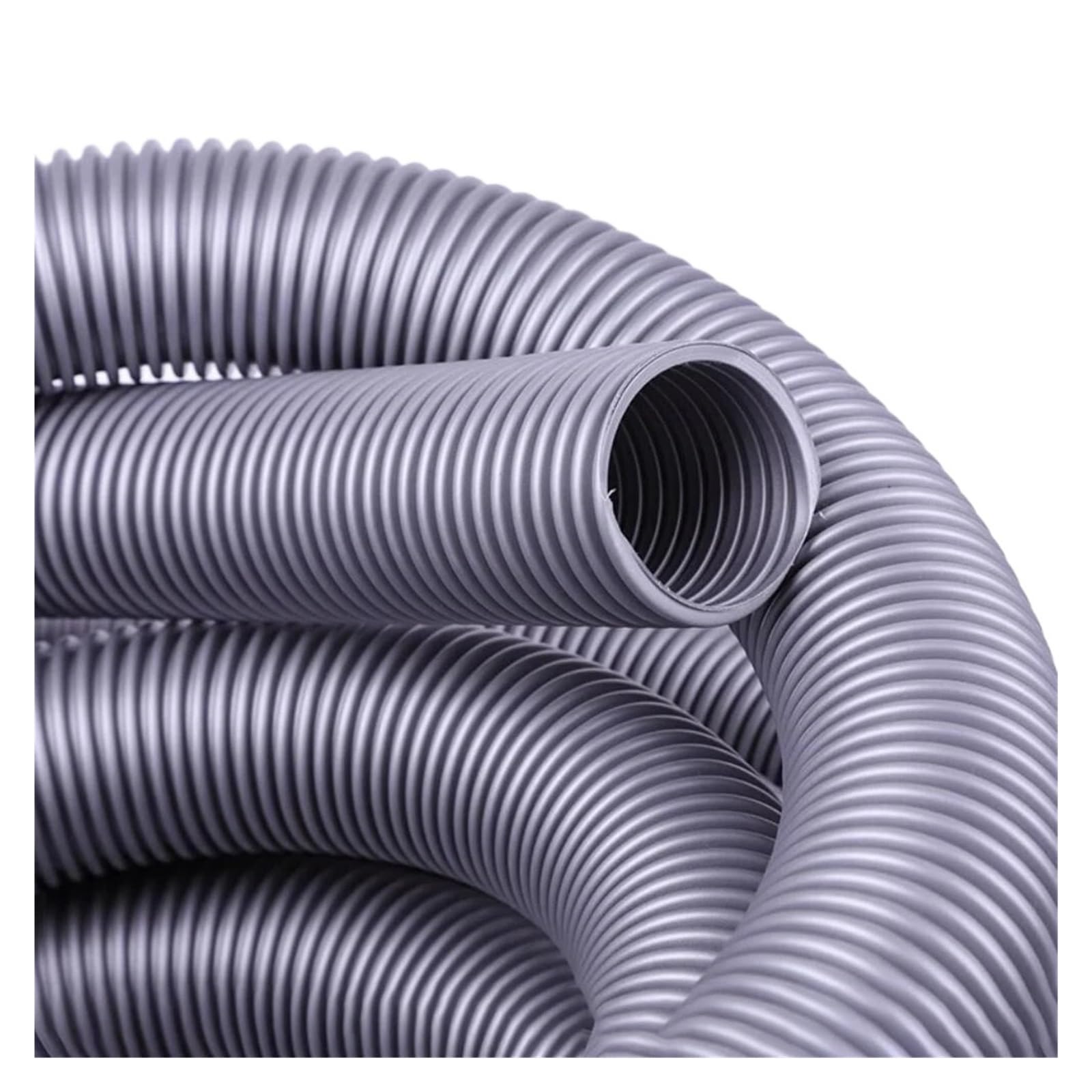 Tubo flessibile filettato in EVA grigio for la rimozione della polvere, tubi morbidi for aspirapolvere domestico, 1-5 metri, diametro interno 20-60 mm(5 Meter,Inner Diameter 32mm)
