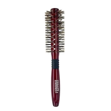 Phillips Brush Mini Monster Vent 6 Professional Hair Brush 2 Diameter Barrel - Vented Blowout Hairbrush with Nylon Reinforced Boar Hair Bristles, Beech Wood Handle with Rubber Grip