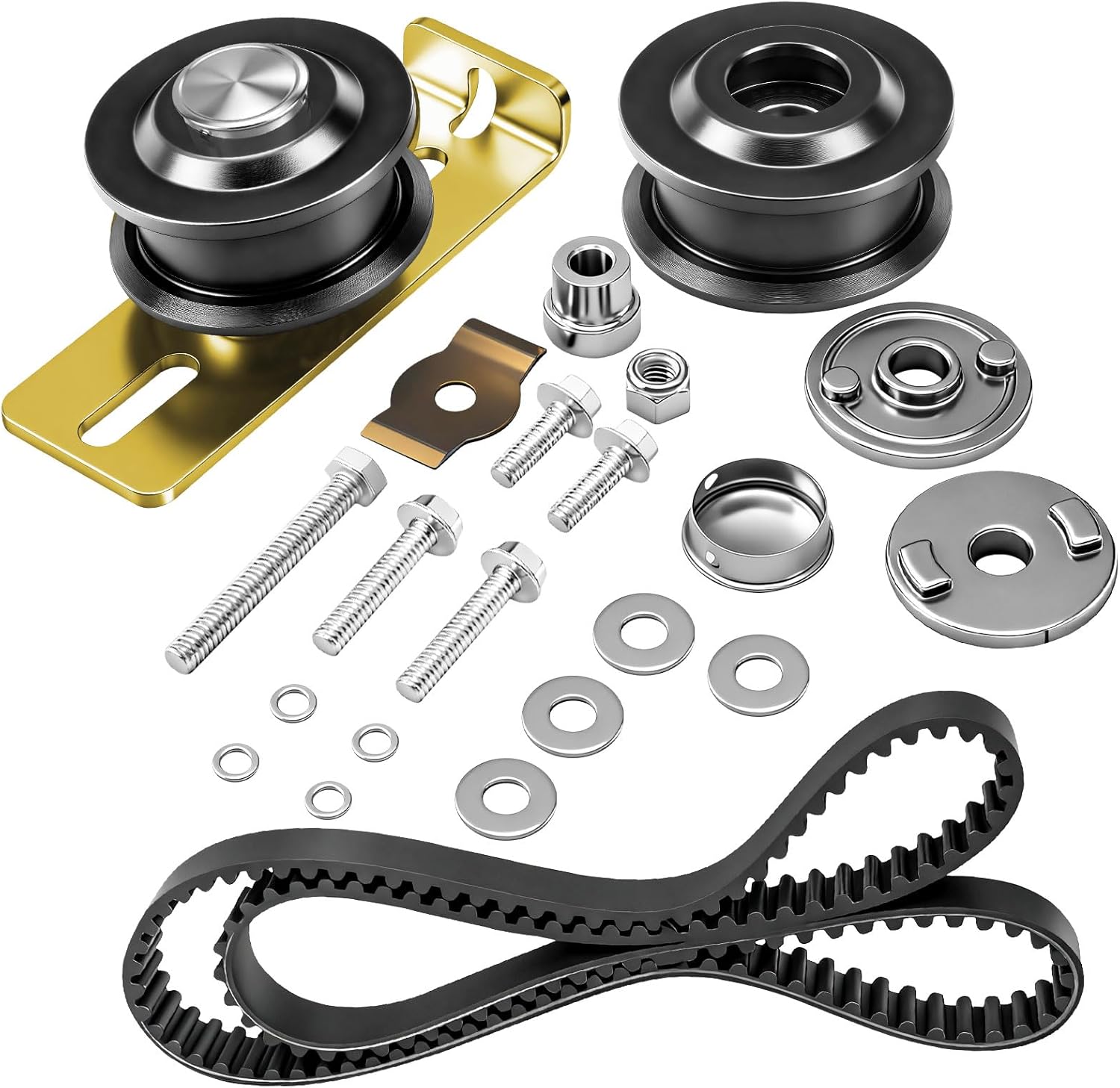 126-7890 Pulleys and Idler Kit & 120-3335 Belt Compatible with Toro Timemaster/Turfmaster, Exmark 131-4506 126-0316 126-7890 20977 20975 22205TE ECKA30