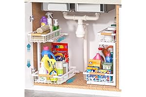 Under Sink Pull Out Drawer: Maximize Storage & Organization with 2-Tier Slide Out Design