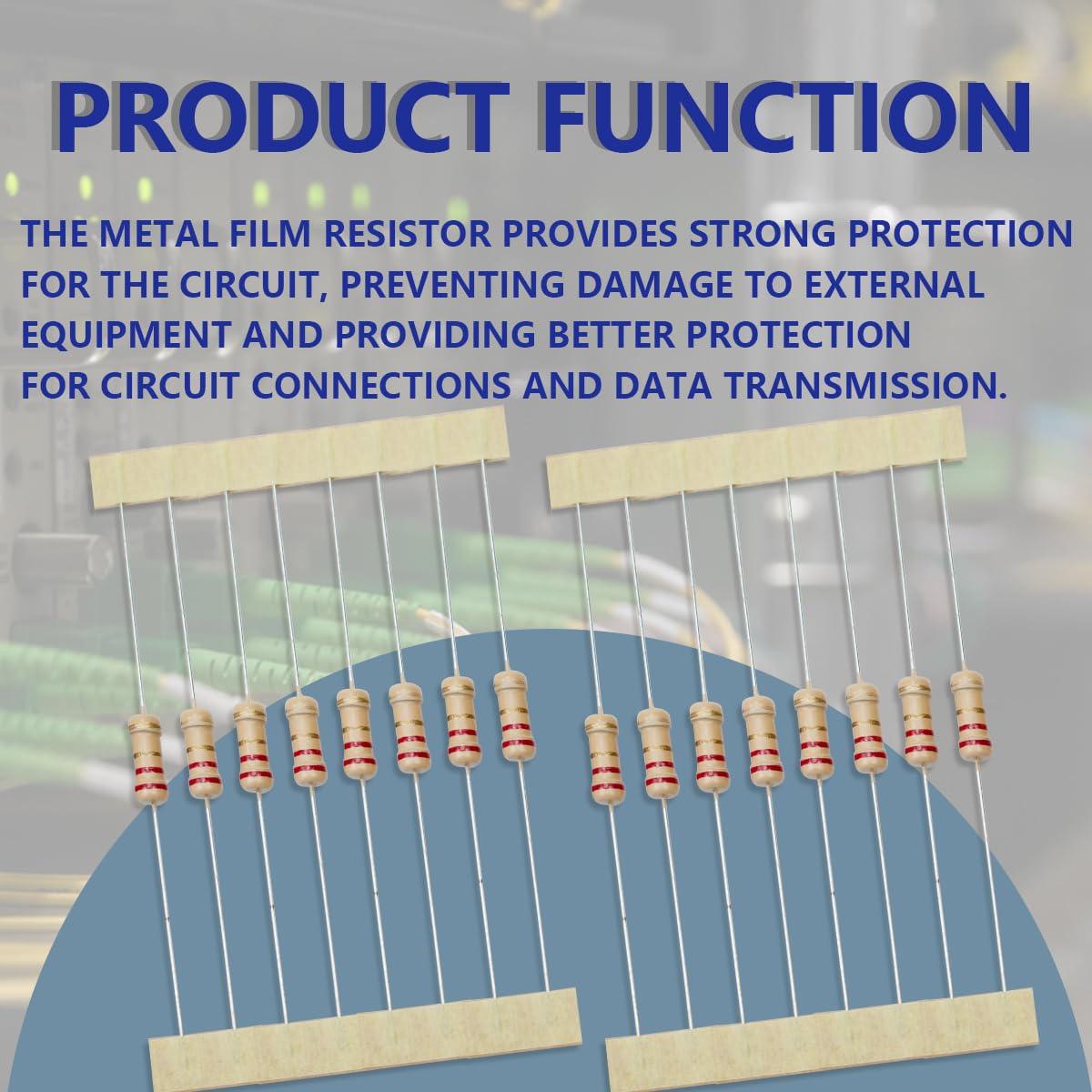 Resistenza del Film di Carbonio 2.2 Ohm 1/2W 5% 100 Pz per Progetti DIY