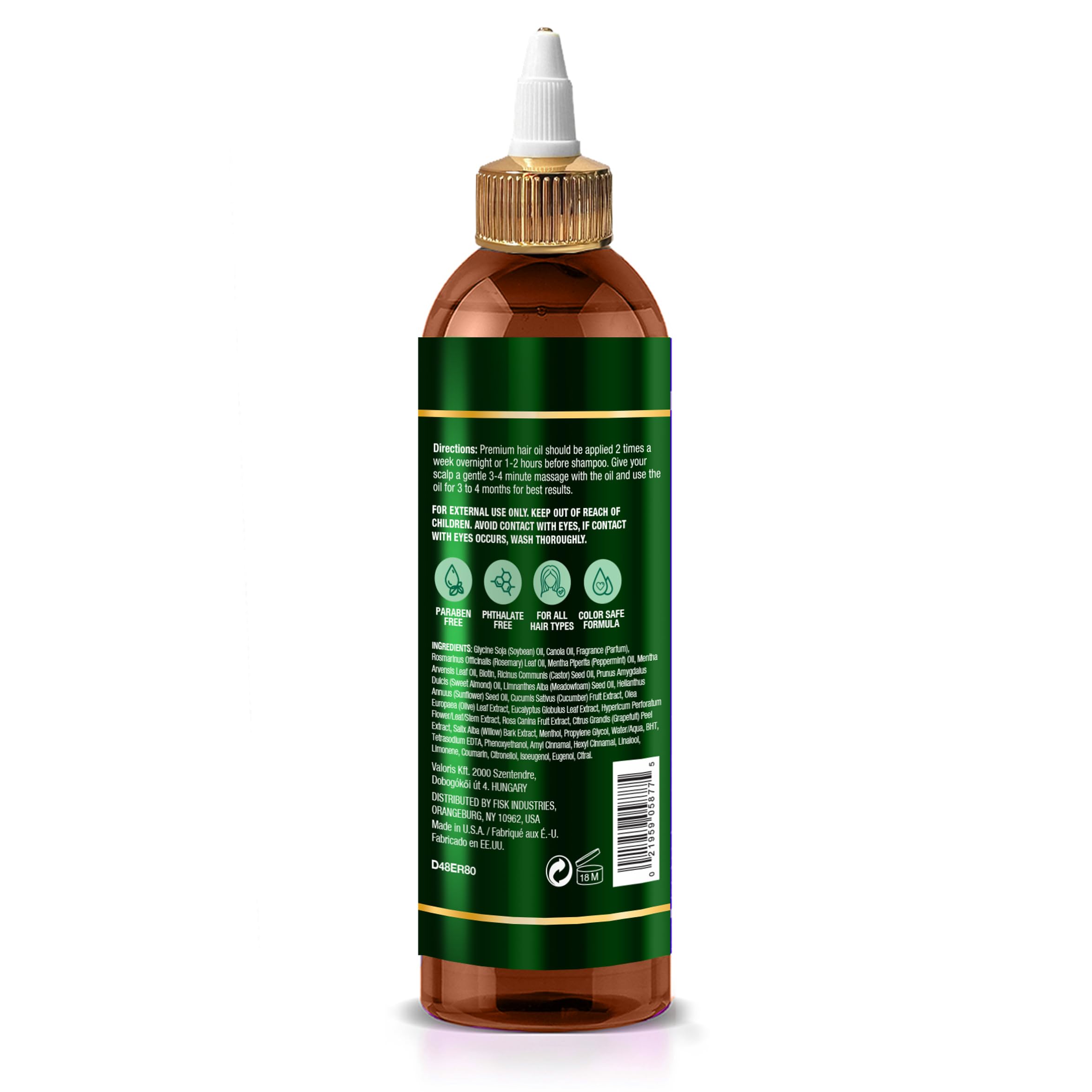 Difeel Rosemary and Mint Premium Hair Oil with Biotin 8 oz. - Natural Oil for Hair Growth Product Image 2
