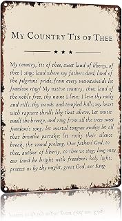 My Country Tis Of Thee Funny 8x12 Inch Aluminum Vintage Metal Tin Signs-For Living Room Kitchen Bedroom Patio Porch Men'S Nest Wall Decor