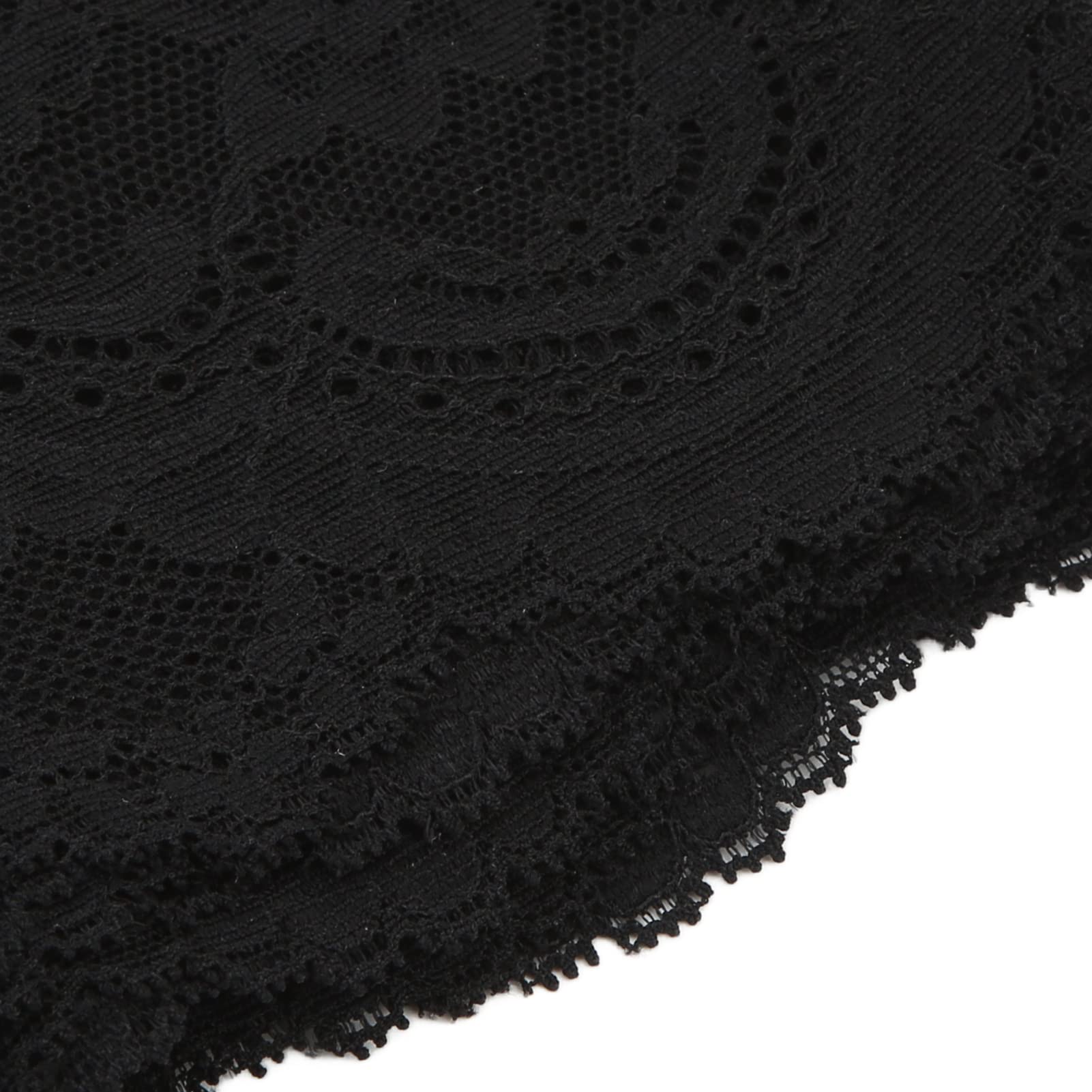 Nastro Elasticizzato in Nylon di Pizzo, Nastro Elastico in (BLACK) | Nastro elastico in pizzo di nylon per decorazioni nuziali Elastico Estensibile Facile da cucire Sicuro e inodore Durevole