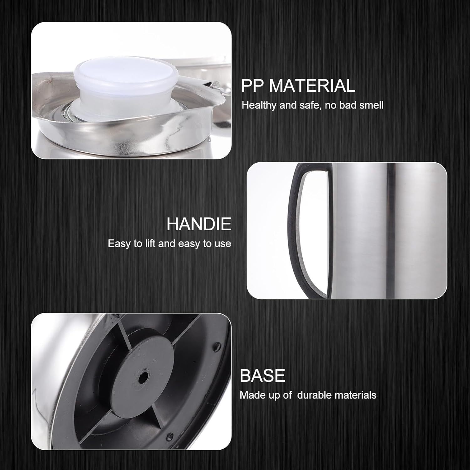 HEMOTON 2L Stainless Steel Glass Vacuum Hot Thermal Warm Keeping Kettle for Tea and Coffee - Water Bottle Dispenser