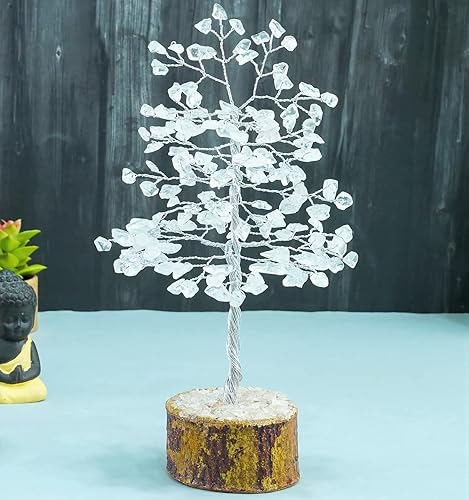 Miniatura 4 de Árbol de la vida de cristal de cuarzo transparente, piedra preciosa para energía positiva, decoración de Feng Shui, árbol de chakras hecho a mano