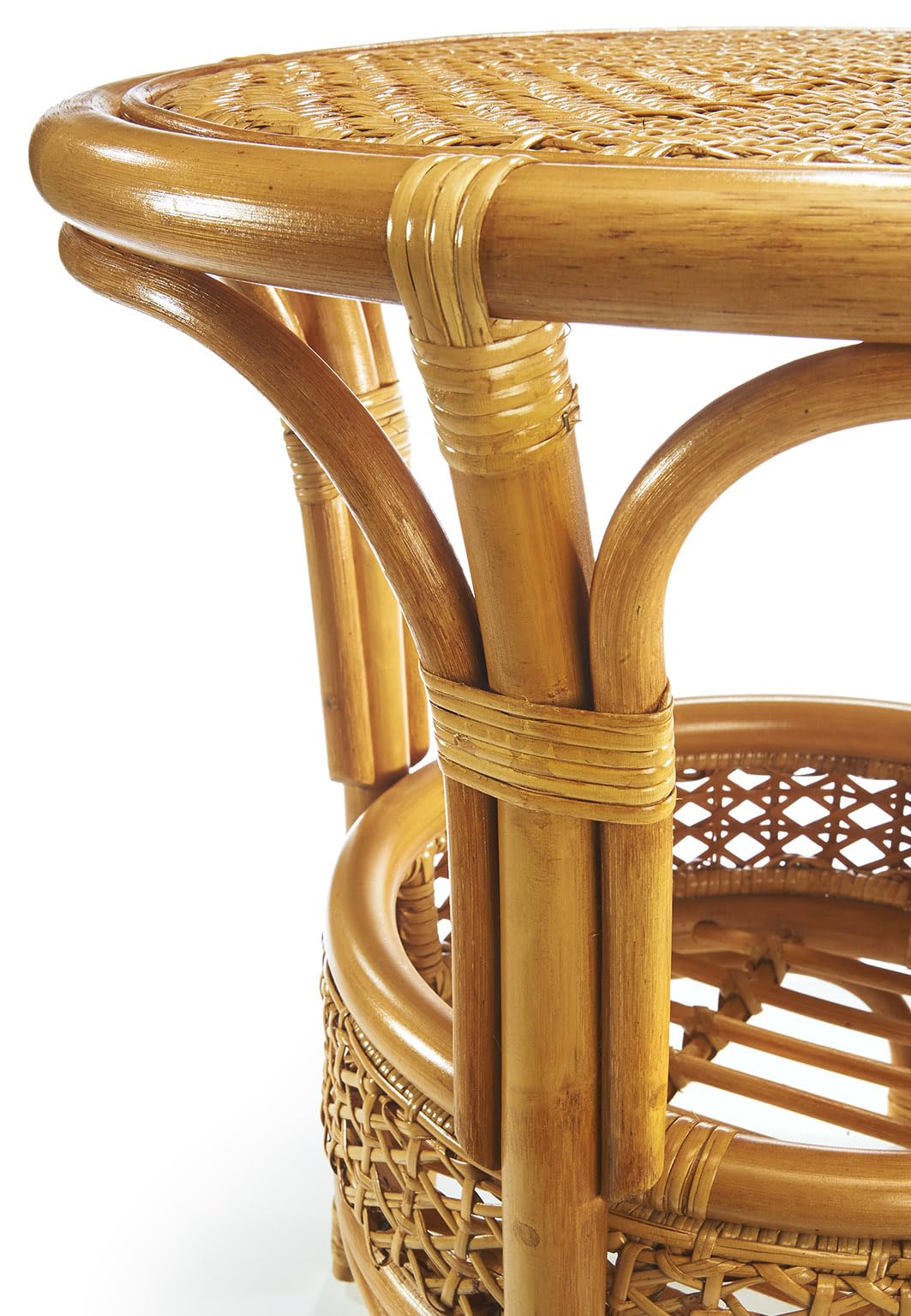 Kobolo Beistelltisch Tisch Nimes aus Rattan und Wiener Geflecht