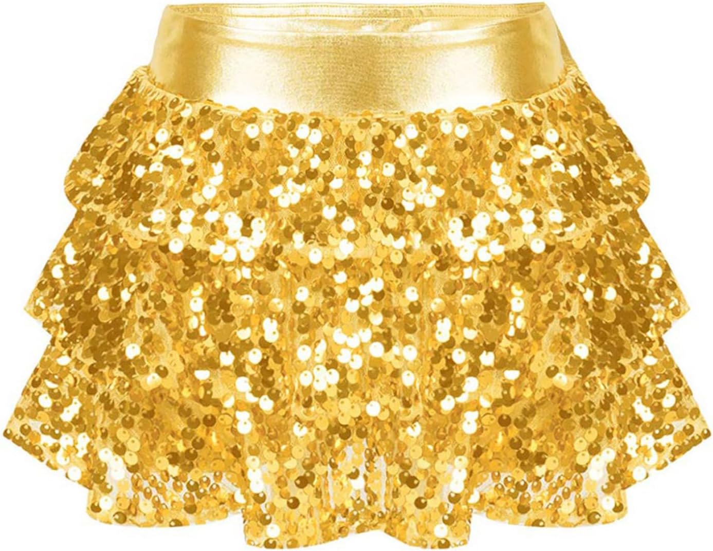 Hansber Kids Girls Cheer Leader Dance Skirt Shorts Latin Jazz Ballet Dress School Sport Meeting Skirt