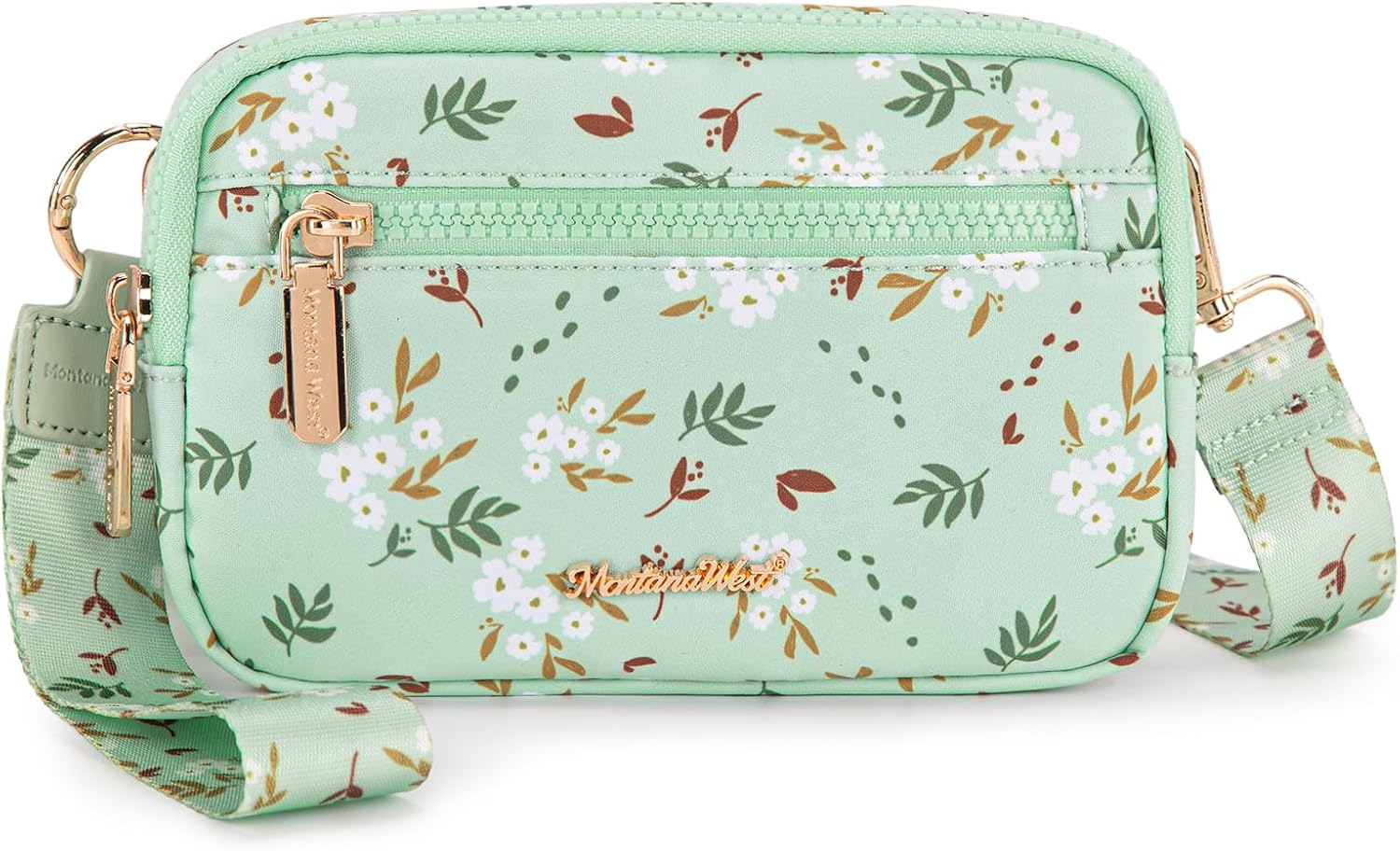 Montana West Wristlet Wallets for Women Nylon RFID Small Crossbody Phone Purse, with Built-in Card Slots for Gift - Image 3