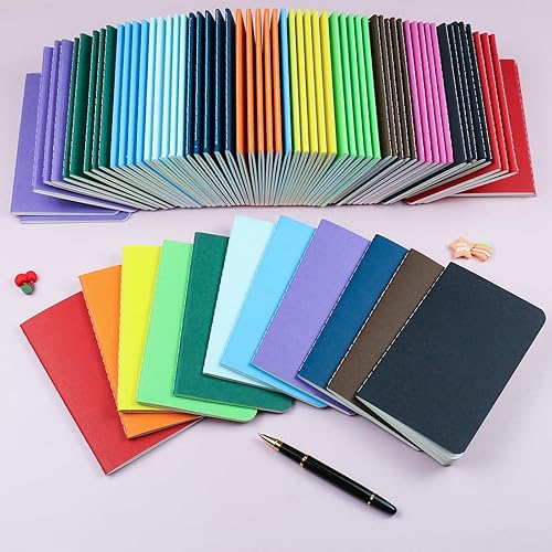 Miniatura 9 de Paquete de 60 cuadernos pequeños, mini cuadernos de bolsillo a granel, diario a granel de 3.5 x 5.5 pulgadas, bloc de notas forrado con cubierta