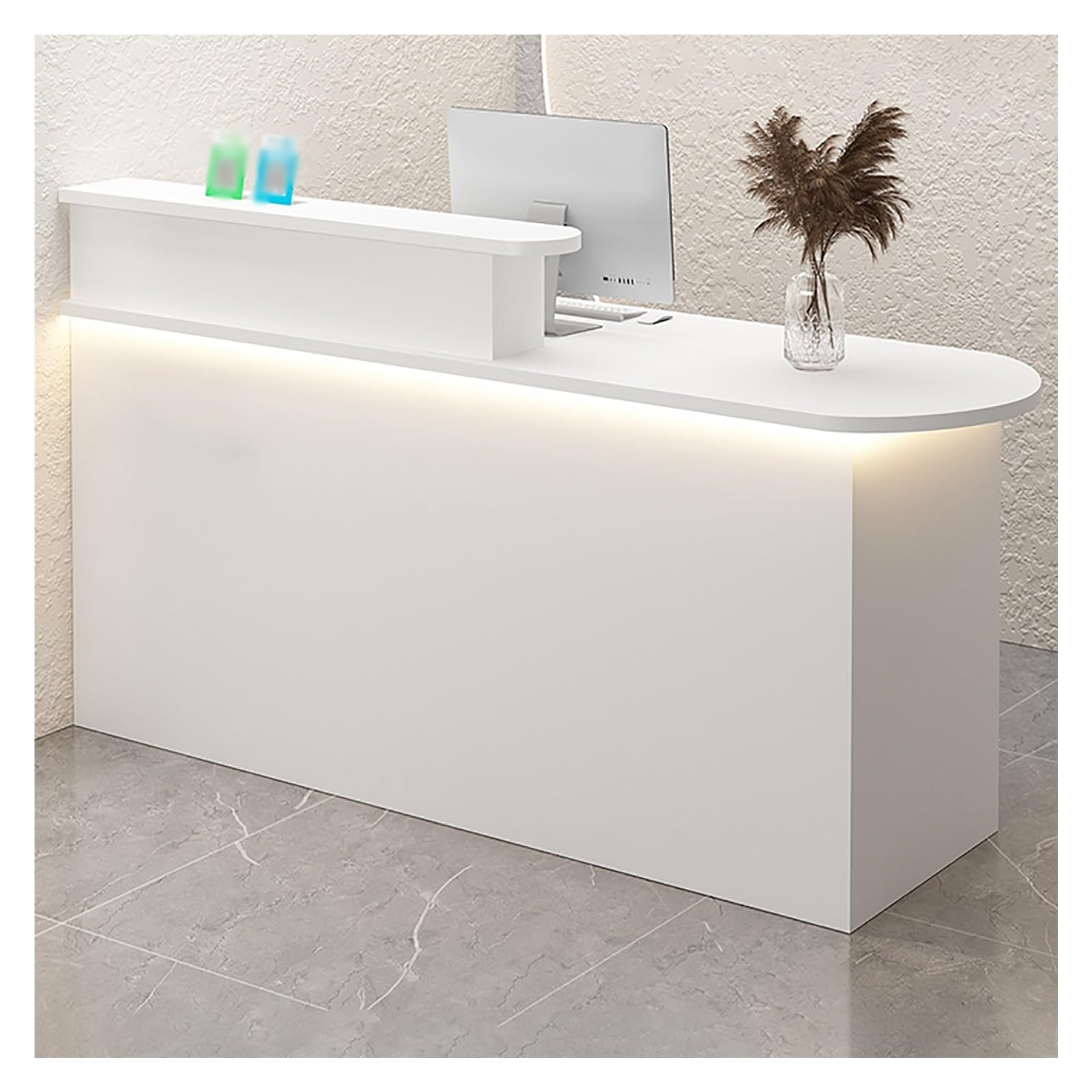 Comptoir De Réception,Comptoir D'accueil, Avec Lumières LED Et Tiroir