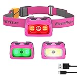EverBrite Rechargeable Headlamp, 350 Lumens Headlamp with Red Light and Memory Function, 7 Modes Running Headlamp, Bright Headlamps for Camping, Fishing, Hunting, Night Vision
