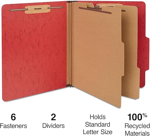 Miniatura 2 de Staples Carpeta de clasificación resistente a la humedad, 2 divisores, expansión de 2.5 pulgadas, tamaño carta, rojo oscuro, 20caja (ST614622-CCVS)