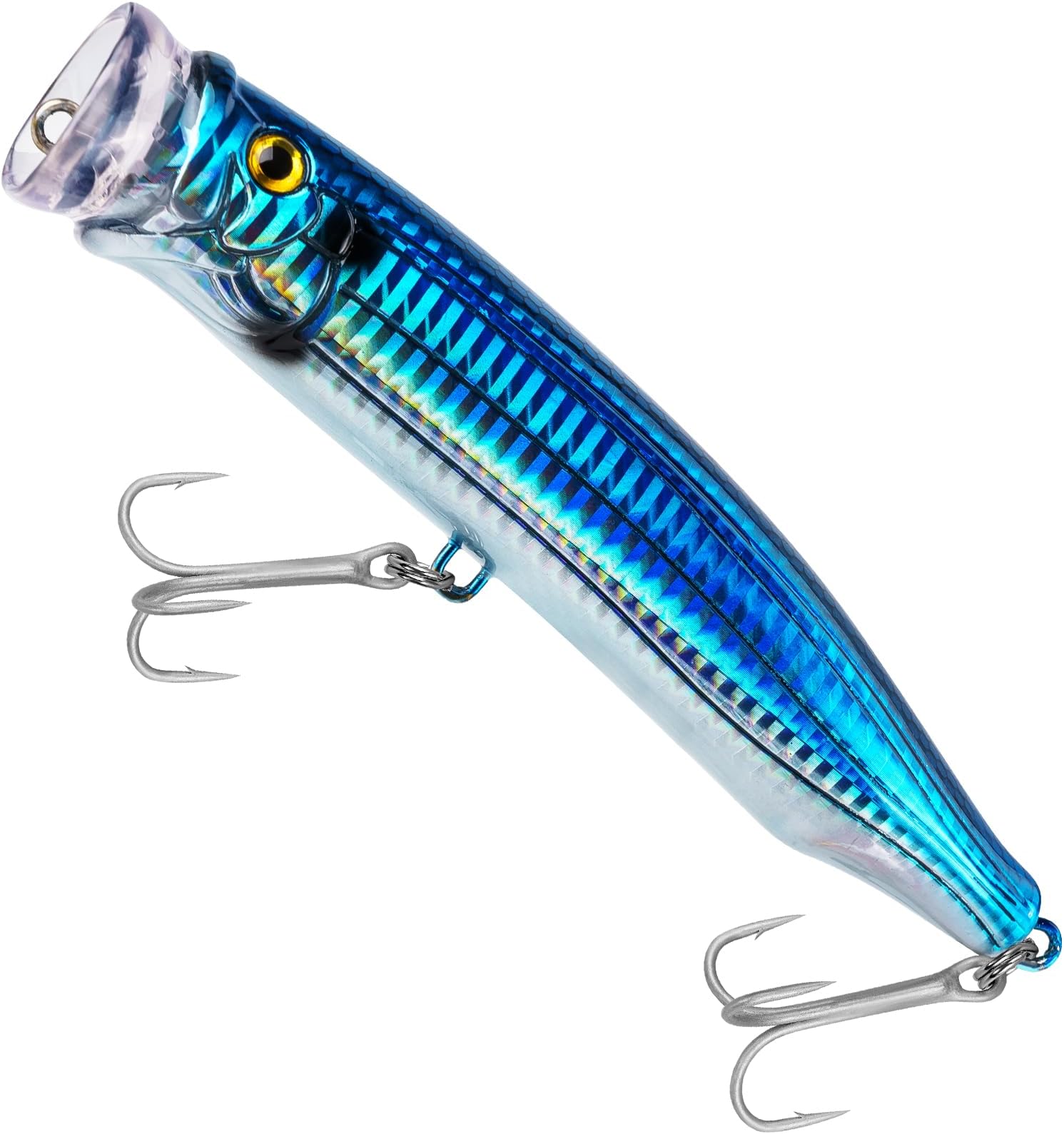 THKFISH Popper Lures Saltwater Tuna Popper Topwater Fishing Lures for Surf Fishing Bass with 3D Eyes for GT Tuna Large Fish 5.9in 1pc/3pcs