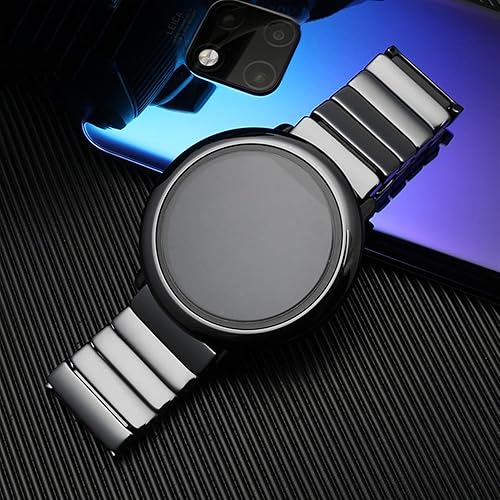 Miniatura 4 de RAYESS Correa de reloj inteligente de 0.787in 0.866in pulsera de cerámica para Samsung Gear S2 S3 S4 correa de repuesto para Huawei watch2 Pro gt2
