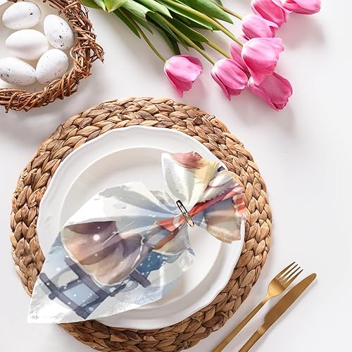 Juego de 6 servilletas de tela de 20 x 20 pulgadas, lavables y reutilizables, para decoración de mesa de boda, fiesta de vacaciones, hogar, cóctel,