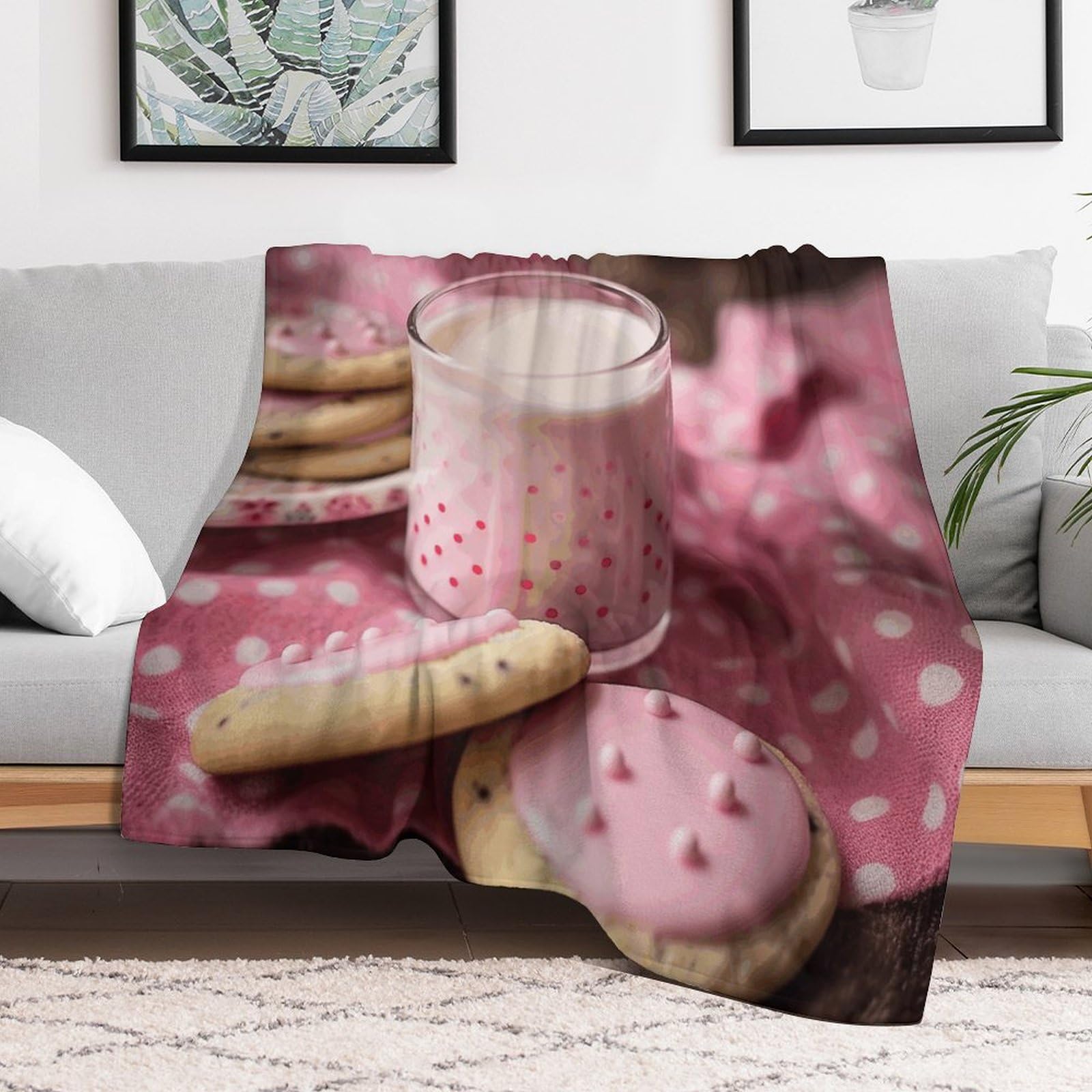 Couverture en micro polaire ultra douce et thermorégulatrice pour lit